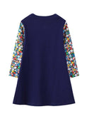 Easter Bunny Appliqué Long Sleeve Dress - Mini Taylor