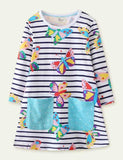 Easter Bunny Appliqué Long Sleeve Dress - Mini Taylor