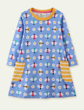 Easter Bunny Appliqué Long Sleeve Dress - Mini Taylor