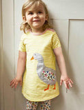 Embroidered Fun Animals Long Sleeve Dress - Mini Taylor