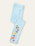 Flower Embroidery Leggings - Mini Taylor