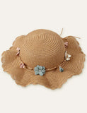 Flower Sunshade Seaside Straw Hat - Mini Taylor