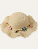 Flower Sunshade Seaside Straw Hat - Mini Taylor