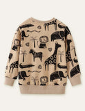 Forest Animal Printed Sweatshirt - Mini Taylor