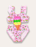 Fruit Appliqué One Piece Swimsuit