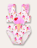 Fruit Appliqué One Piece Swimsuit - Mini Taylor