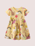 Full Printed Rainbow Dinosaur Dress - Mini Taylor