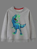 Glowing Dinosaur Printed Sweater - Mini Taylor