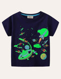 Glowing Dinosaur Short-Sleeved T-shirt - Mini Taylor