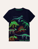 Glowing Dinosaur Short-Sleeved T-shirt - Mini Taylor