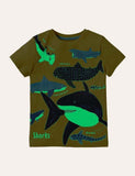 Glowing Dinosaur Short-Sleeved T-shirt - Mini Taylor