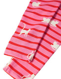 Glowing Kitten Print Striped Leggings - Mini Taylor