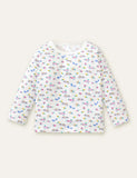 Guinea Pig Flower Embroidered Strap Dress + Long Sleeve T-shirt - Mini Taylor