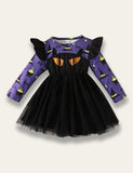 Halloween Long Sleeve Mesh Dress - Mini Berni