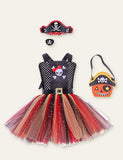 Halloween Skull Mesh Party Dress