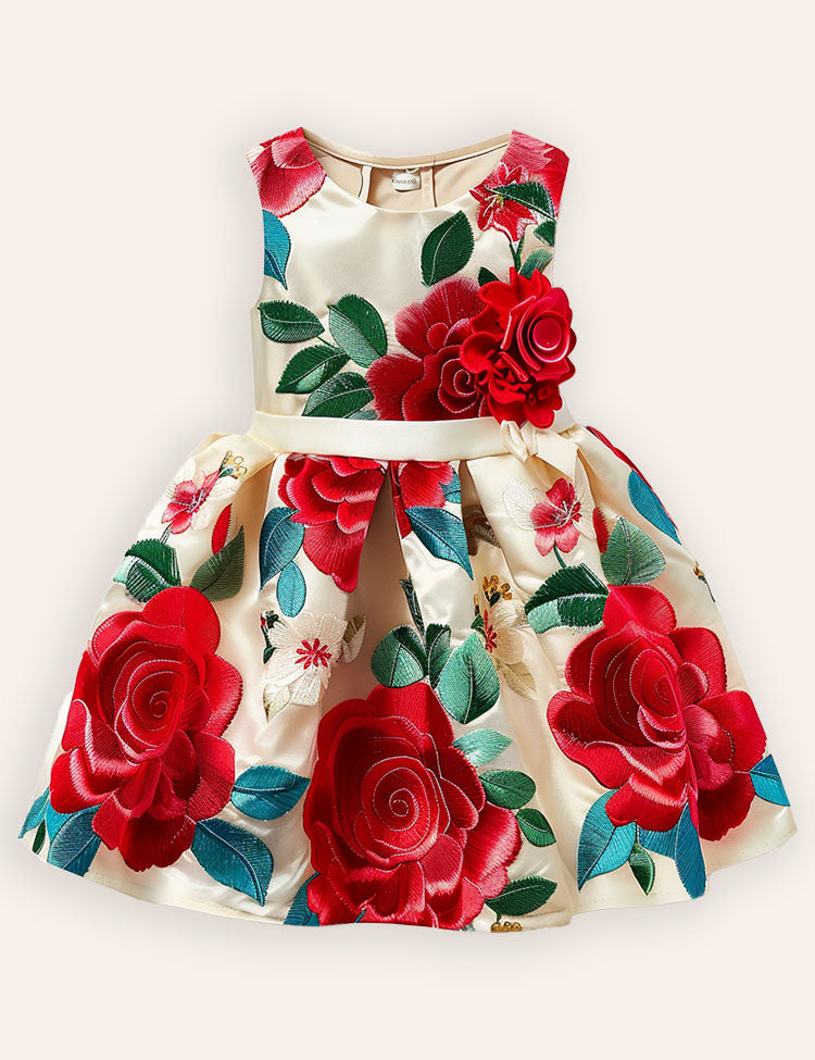 Floral Bow Party Dress