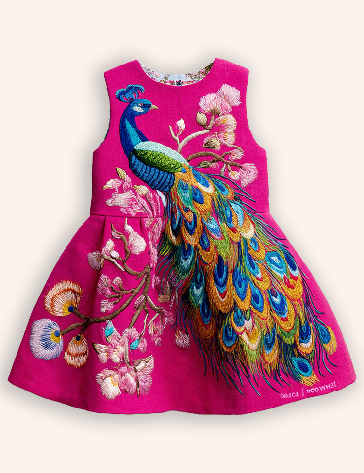Peacock Sleeveless Dress