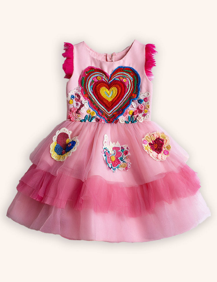 Valentine's Day Heart Party Tulle Dress
