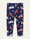 Horse Racing Print Leggings - Mini Taylor