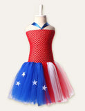 Independence Day Mesh Party Dress