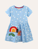 Ladybug Appliqué Polka Dot Dress - Mini Taylor