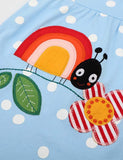 Ladybug Appliqué Polka Dot Dress - Mini Taylor