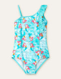 Mermaid Full Printed One-Piece Swimsuit - Mini Taylor