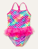 Mermaid Printed Mesh Swimsuit