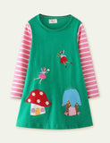 Mushroom Appliqué Long Sleeve Dress - Mini Taylor