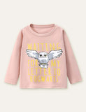 Owl Printed Long-Sleeved T-shirt - Mini Taylor