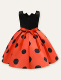 Polka Dot Bow Sleeveless Party Dress - Mini Taylor