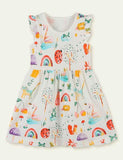 Printed Short Sleeve Dress - Mini Taylor