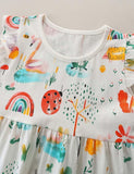 Printed Short Sleeve Dress - Mini Taylor