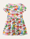 Rainbow Dinosaur Print Dress - Mini Taylor