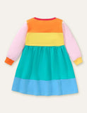 Rainbow Embroidered Long Sleeve Dress - Mini Taylor