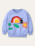 Rainbow Ladybug Appliqué Sweatshirt + Ladybug Printed Leggings - Mini Taylor