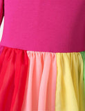 Rainbow Mesh Party Dress - Mini Taylor