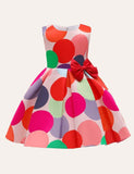 Rainbow Polka Dot Party Dress