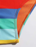 Rainbow Striped Swimsuit - Mini Taylor