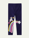 Rainbow Unicorn Appliqué Leggings - Mini Taylor