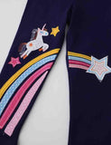 Rainbow Unicorn Appliqué Leggings - Mini Taylor