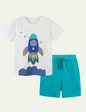 Rocket Appliqué T-shirt Suit - Mini Taylor