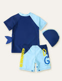 Shark Swim Suit + Cap - Mini Taylor