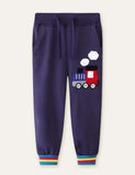 Train Appliqué Rainbow Sweatpants - Mini Taylor