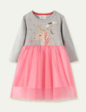 Unicorn Embroidered Long Sleeve Dress - Mini Taylor
