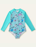 Unicorn Printed Long Sleeve Swimsuit - Mini Taylor