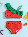 Watermelon Print Split Swimsuit - Mini Taylor