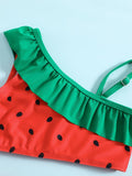 Watermelon Print Split Swimsuit - Mini Taylor