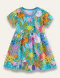Cartoon Animal Print Dress
