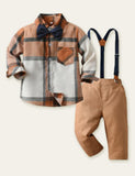 Bow Tie Gentleman Plaid Shirt Party Set - Mini Taylor